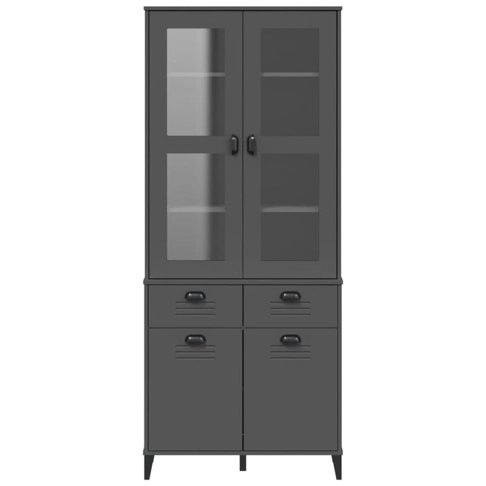 Dulap înalt „VIKEN” gri antracit 80x40x190 cm lemn masiv de pin WALTI