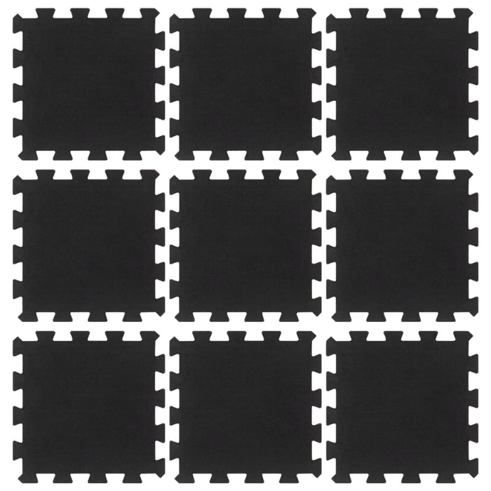 Plăci de podea din cauciuc, 9 buc., negru, 16 mm, 30x30 cm - WALTI WALTI