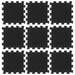 Plăci de podea din cauciuc, 9 buc., negru, 16 mm, 30x30 cm - WALTI WALTI