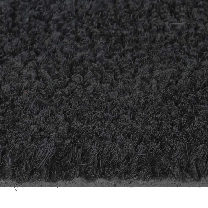Covoraș de ușă semirotund, negru, 60x90 cm, fibre de cocos - WALTI WALTI