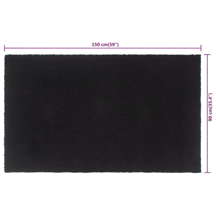 Covoraș de ușă, negru, 90x150 cm, fibre de cocos - WALTI WALTI