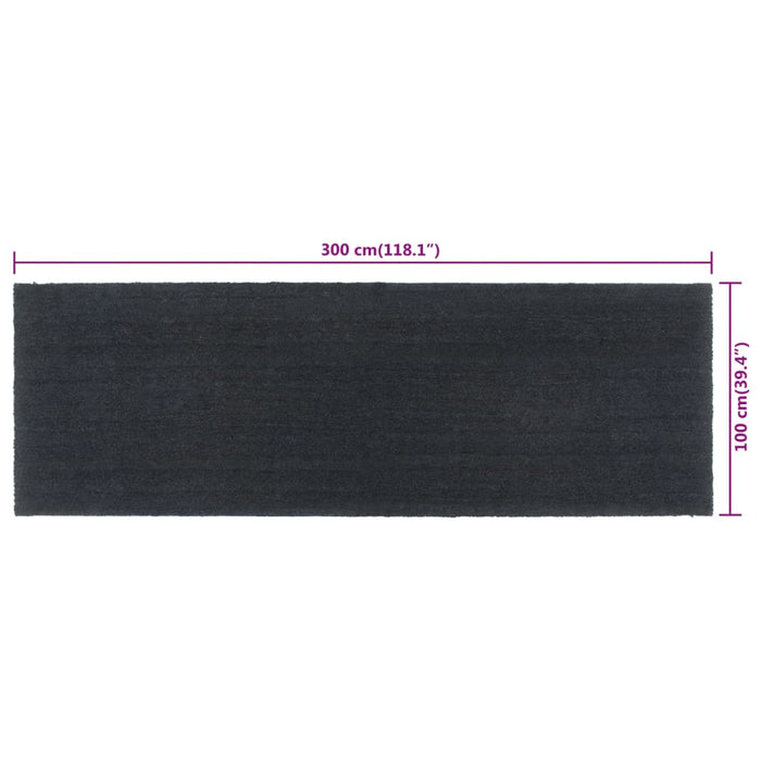 Covoraș de ușă, Gri închis, 100x300 cm, fibre de cocos - WALTI WALTI