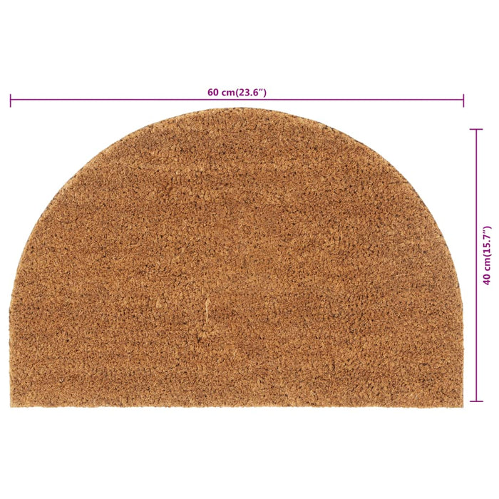 Covoraș de ușă natural semirotund, 40x60 cm, fibre de cocos - WALTI WALTI