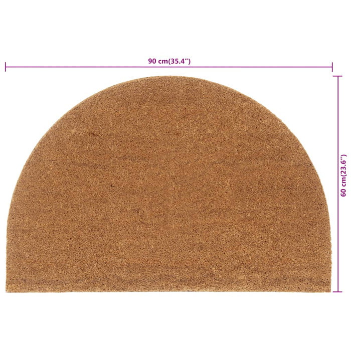 Covoraș de ușă natural semirotund, 60x90 cm, fibre de cocos - WALTI WALTI