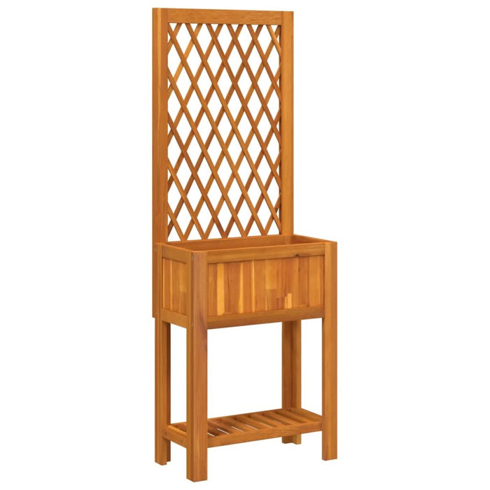 Jardinieră cu spalier/poliță, 55x29,5x152 cm, lemn masiv acacia - WALTI WALTI