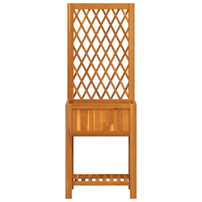Jardinieră cu spalier/poliță, 55x29,5x152 cm, lemn masiv acacia - WALTI WALTI