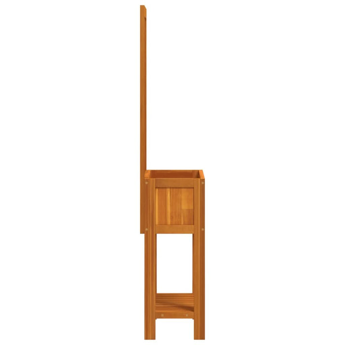 Jardinieră cu spalier/poliță, 55x29,5x152 cm, lemn masiv acacia - WALTI WALTI