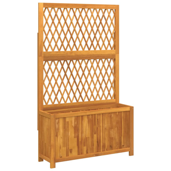 Jardinieră cu spalier, 100x32x165 cm, lemn masiv acacia - WALTI WALTI