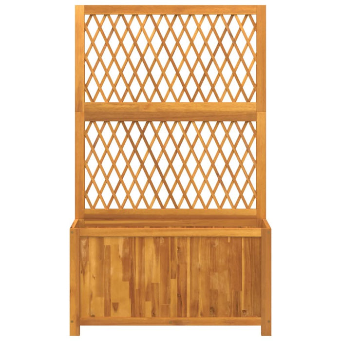 Jardinieră cu spalier, 100x32x165 cm, lemn masiv acacia - WALTI WALTI