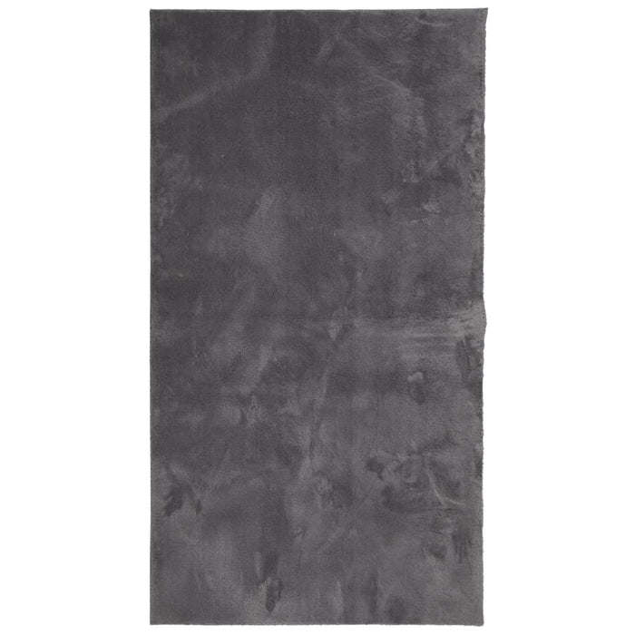 Covor HUARTE, fir scurt, moale și lavabil, antracit, 60x110 cm - WALTI WALTI