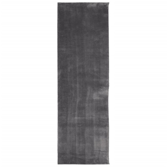 Covor HUARTE, fir scurt, moale și lavabil, antracit, 80x250 cm - WALTI WALTI