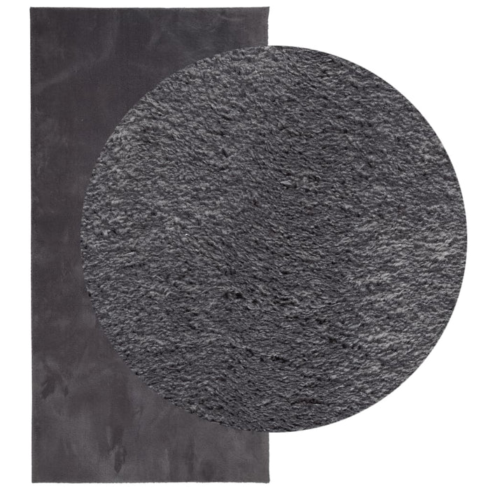 Covor HUARTE, fir scurt, moale și lavabil, antracit, 100x200 cm - WALTI WALTI