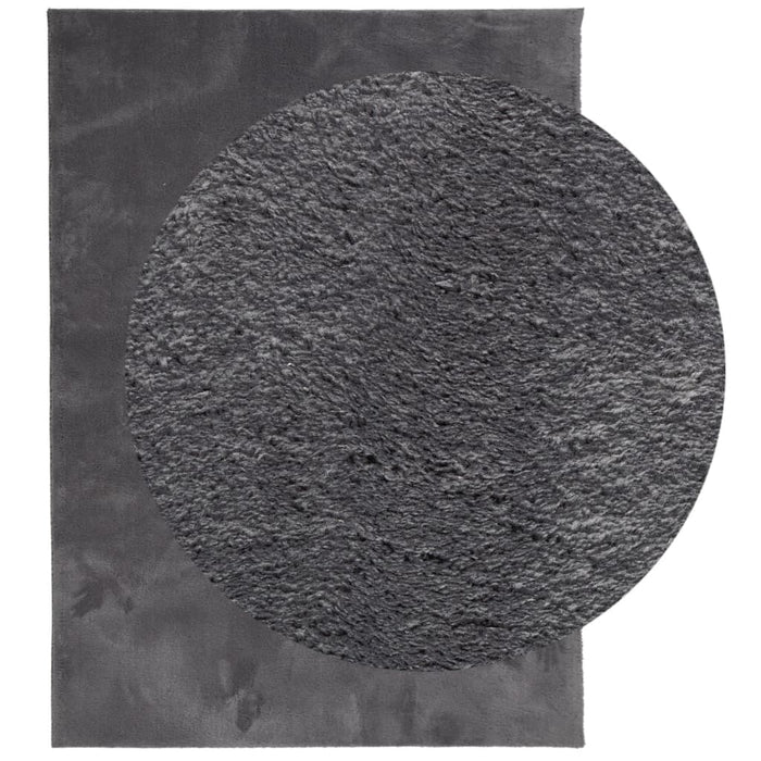 Covor HUARTE, fir scurt, moale și lavabil, antracit, 120x170 cm WALTI