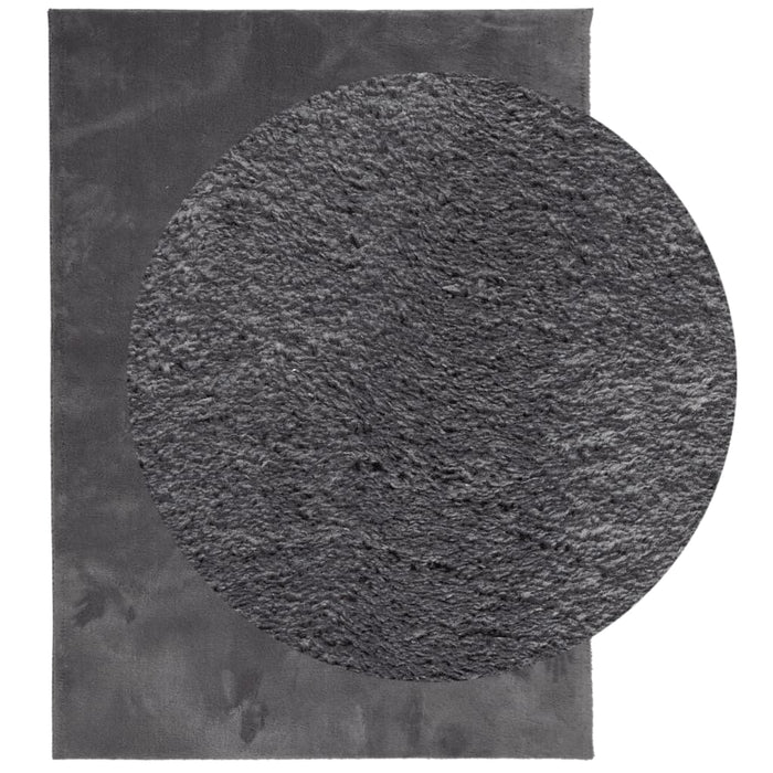 Covor HUARTE, fir scurt, moale și lavabil, antracit, 160x230 cm - WALTI WALTI