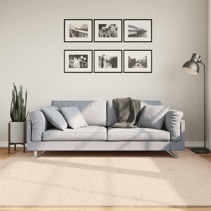 Covor HUARTE, fir scurt, moale și lavabil, bej, 200x200 cm - WALTI WALTI