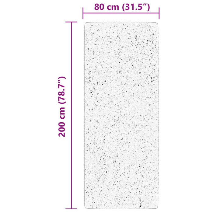 Covor HUARTE, fir scurt, moale și lavabil, crem, 80x200 cm - WALTI WALTI