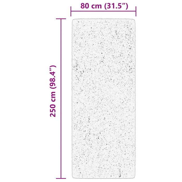 Covor HUARTE, fir scurt, moale și lavabil, crem, 80x250 cm - WALTI WALTI