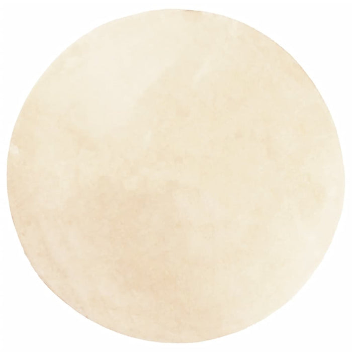 Covor HUARTE, fir scurt, moale și lavabil, crem, Ø 80 cm - WALTI WALTI