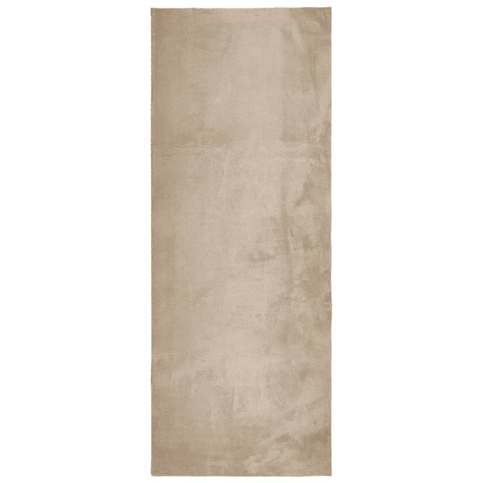 Covor HUARTE, fir scurt, moale și lavabil, nisipiu, 80x200 cm - WALTI WALTI