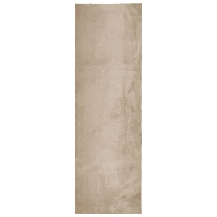 Covor HUARTE, fir scurt, moale și lavabil, nisipiu, 80x250 cm - WALTI WALTI