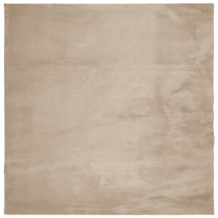 Covor HUARTE, fir scurt, moale și lavabil, nisipiu, 160x160 cm - WALTI WALTI