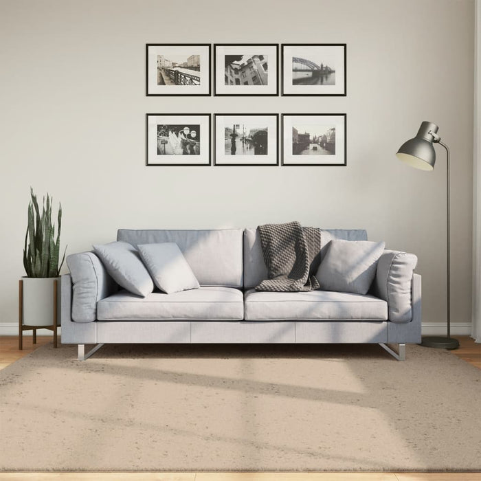 Covor HUARTE, fir scurt, moale și lavabil, nisipiu, 200x200 cm - WALTI WALTI