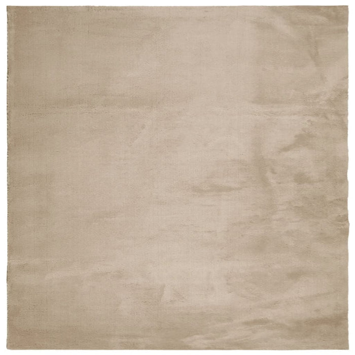 Covor HUARTE, fir scurt, moale și lavabil, nisipiu, 240x240 cm - WALTI WALTI