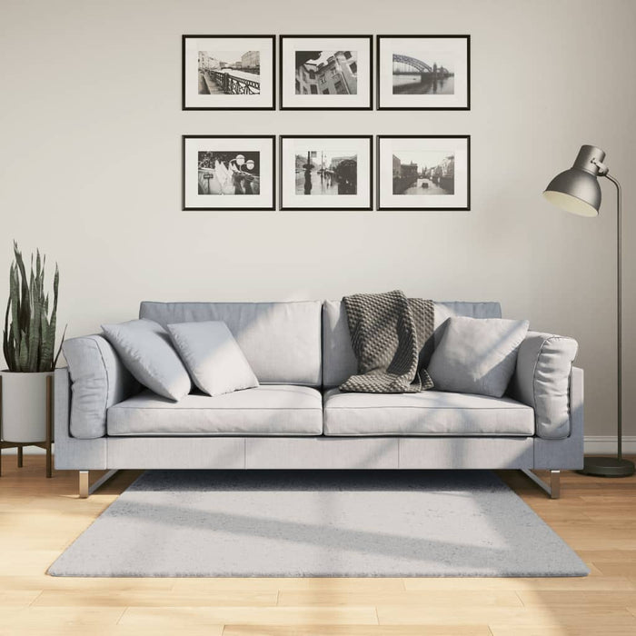Covor HUARTE, fir scurt, moale și lavabil, gri, 120x120 cm - WALTI WALTI