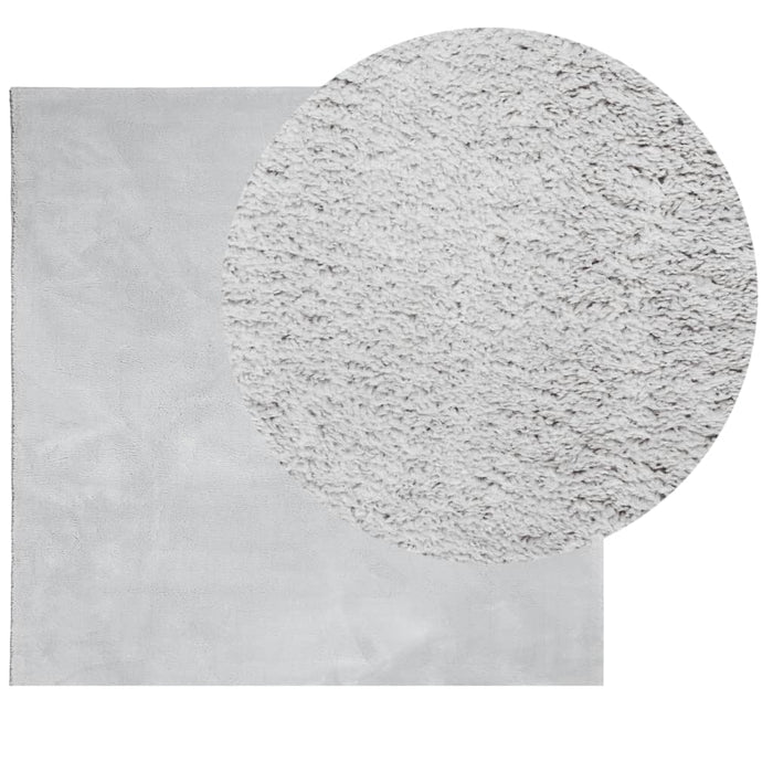 Covor HUARTE, fir scurt, moale și lavabil, gri, 240x240 cm - WALTI WALTI