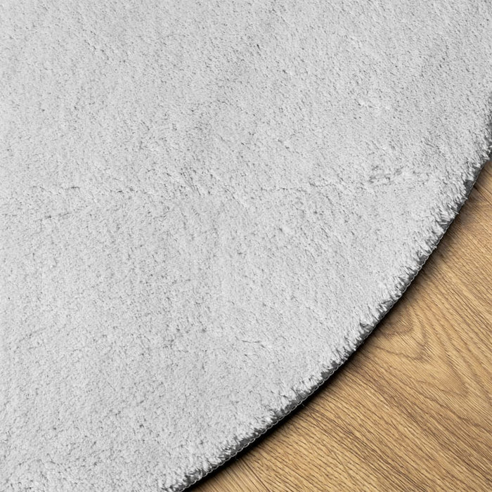 Covor HUARTE, fir scurt, moale și lavabil, gri, Ø 120 cm - WALTI WALTI