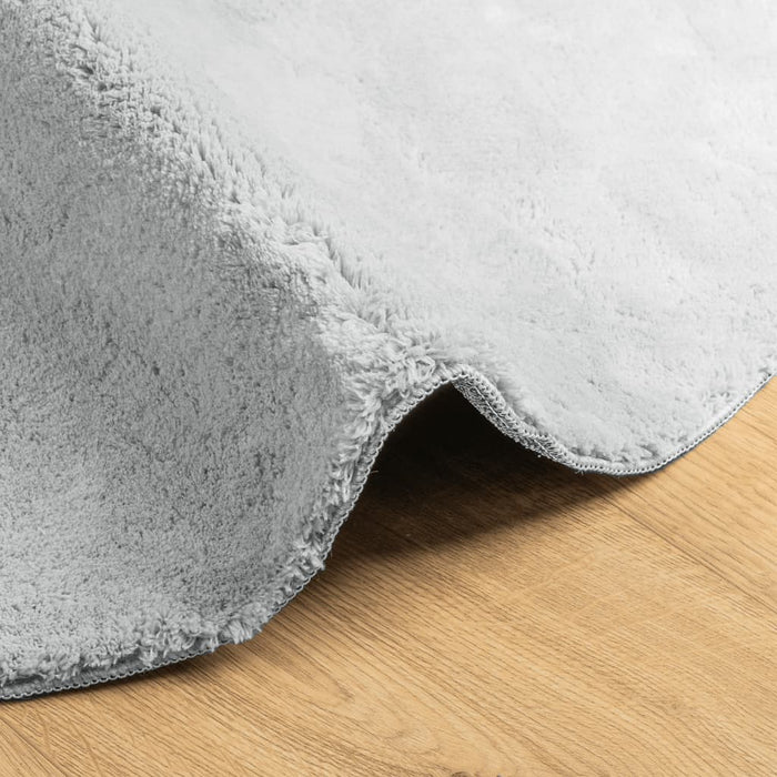 Covor HUARTE, fir scurt, moale și lavabil, gri, Ø 120 cm - WALTI WALTI