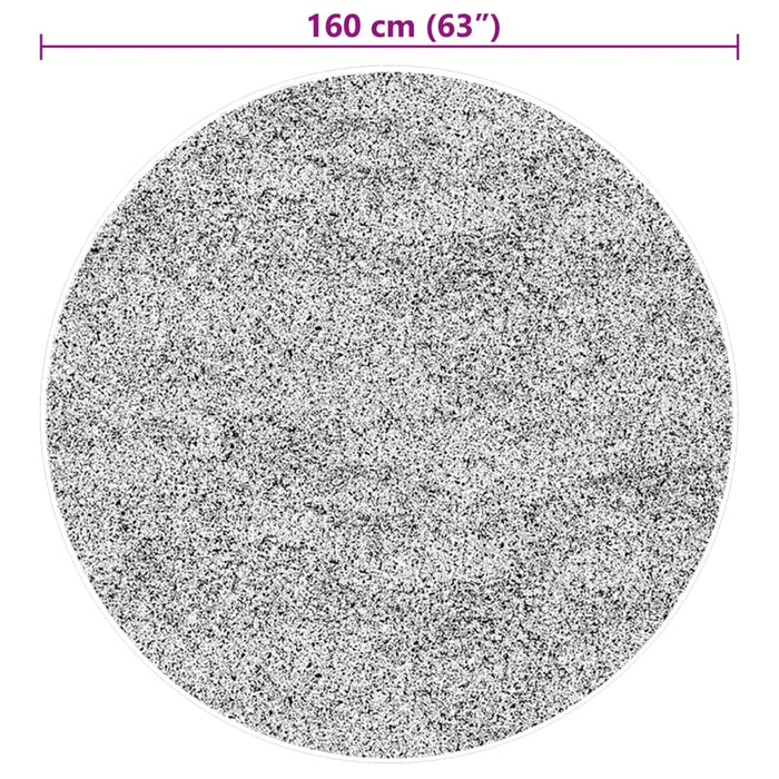 Covor HUARTE, fir scurt, moale și lavabil, gri, Ø 160 cm - WALTI WALTI