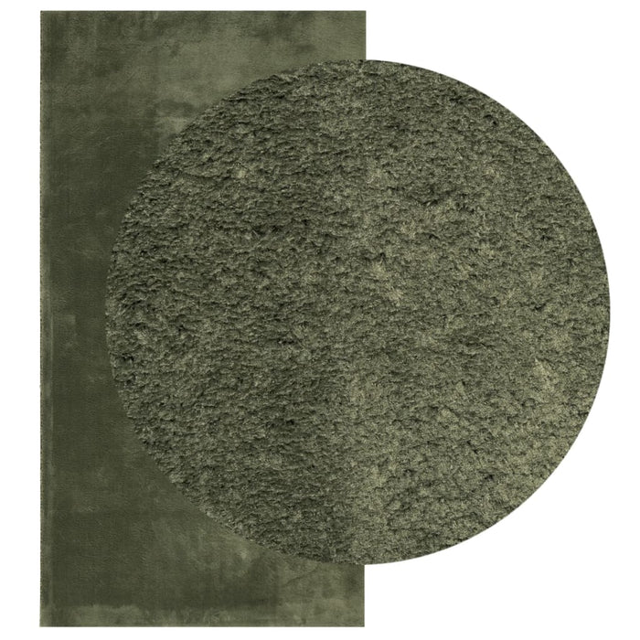 Covor HUARTE, fir scurt, moale și lavabil verde pădure 60x110cm - WALTI WALTI