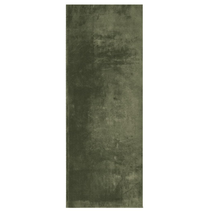 Covor HUARTE, fir scurt, moale și lavabil verde pădure 80x200cm - WALTI WALTI