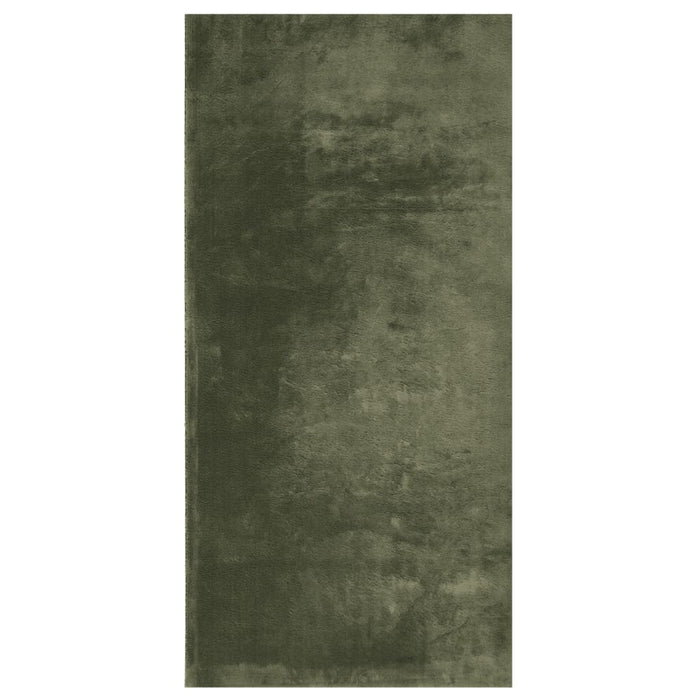 Covor HUARTE, fir scurt moale și lavabil verde pădure 100x200cm - WALTI WALTI