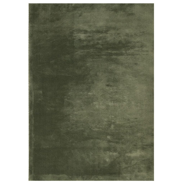 Covor HUARTE, fir scurt moale și lavabil verde pădure 140x200cm WALTI