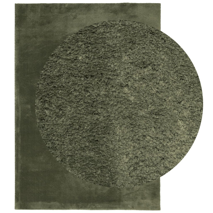 Covor HUARTE, fir scurt moale și lavabil verde pădure 160x230cm - WALTI WALTI