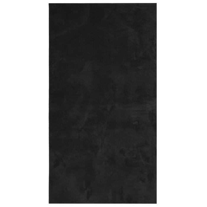 Covor HUARTE, fir scurt, moale și lavabil, negru, 60x110 cm - WALTI WALTI