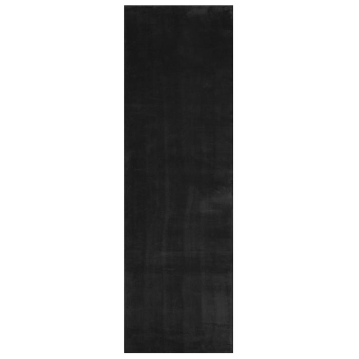 Covor HUARTE, fir scurt, moale și lavabil, negru, 80x250 cm - WALTI WALTI