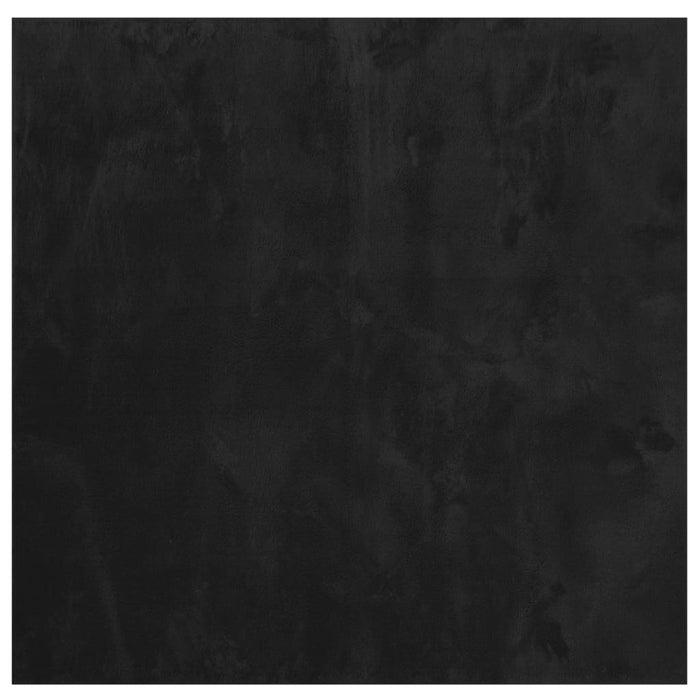 Covor HUARTE, fir scurt, moale și lavabil, negru, 120x120 cm - WALTI WALTI