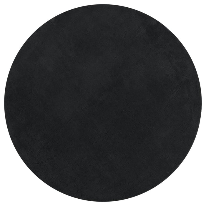 Covor HUARTE, fir scurt, moale și lavabil, negru, Ø 100 cm - WALTI WALTI