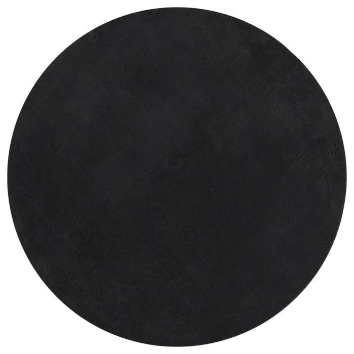 Covor HUARTE, fir scurt, moale și lavabil, negru, Ø 120 cm - WALTI WALTI