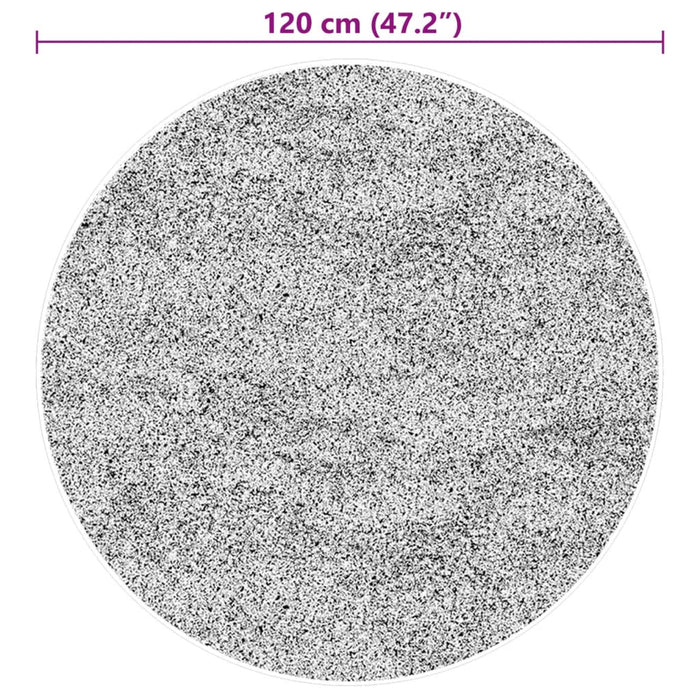Covor HUARTE, fir scurt, moale și lavabil, negru, Ø 120 cm - WALTI WALTI