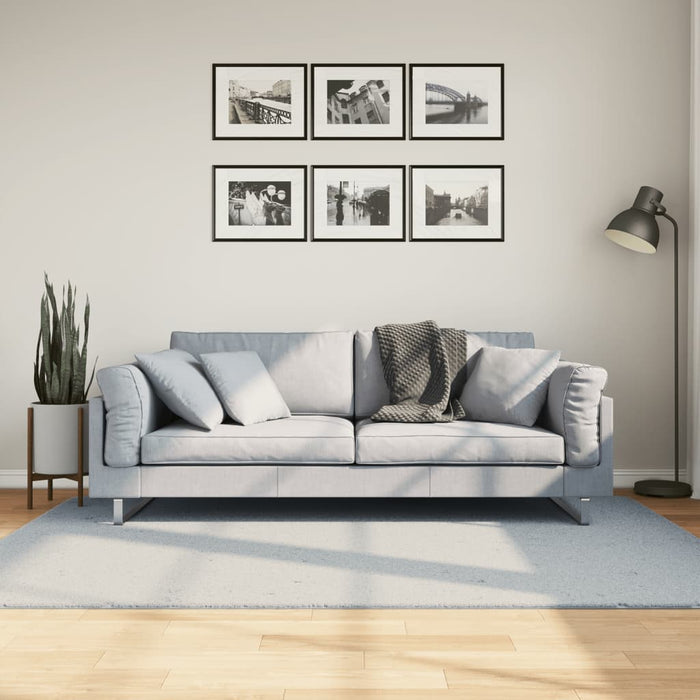 Covor HUARTE, fir scurt, moale și lavabil, albastru, 140x200 cm WALTI