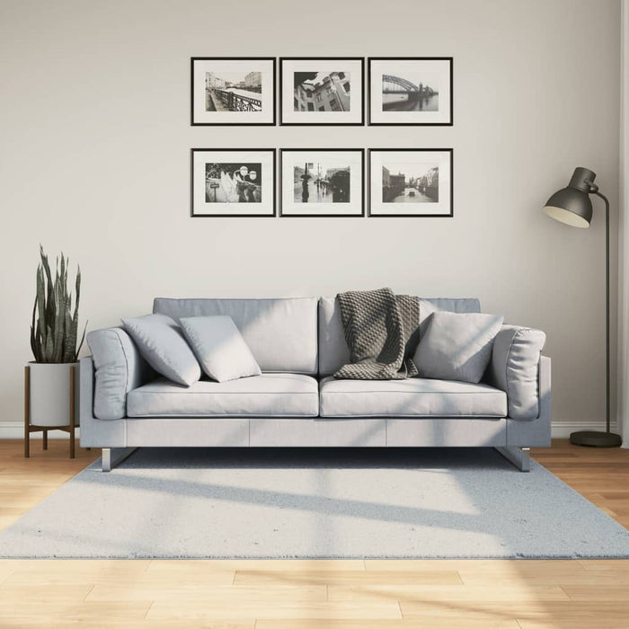 Covor HUARTE, fir scurt, moale și lavabil, albastru, 160x160 cm - WALTI WALTI