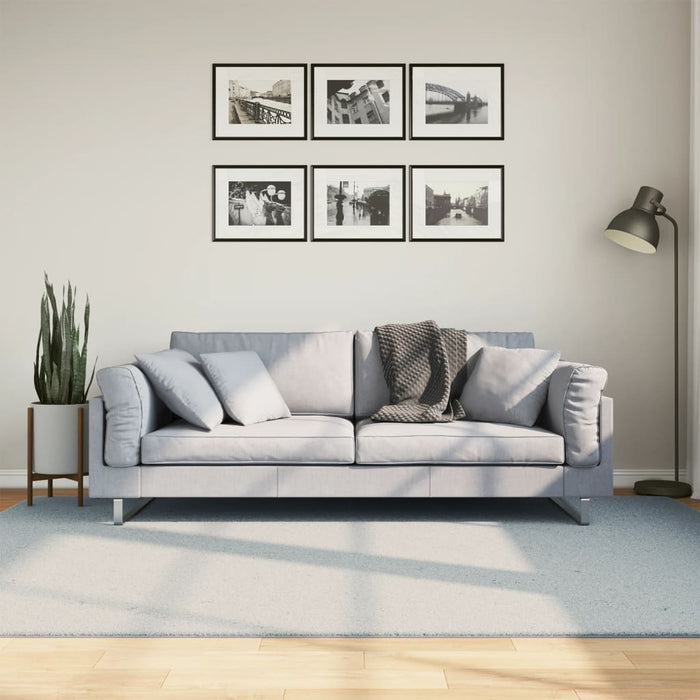 Covor HUARTE, fir scurt, moale și lavabil, albastru, 160x230 cm - WALTI WALTI