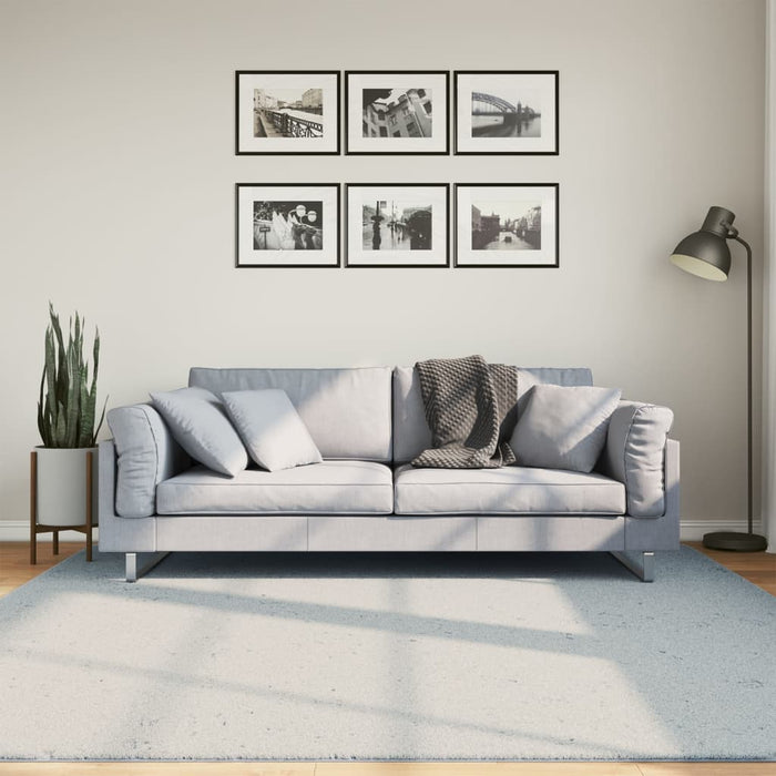 Covor HUARTE, fir scurt, moale și lavabil, albastru, 200x200 cm WALTI