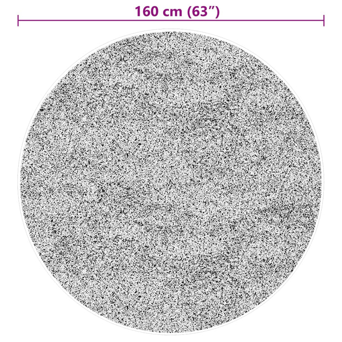 Covor HUARTE, fir scurt, moale și lavabil, albastru, Ø 160 cm WALTI