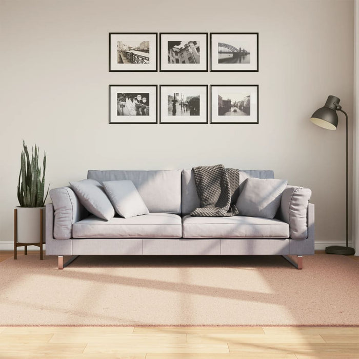 Covor HUARTE, fir scurt, moale și lavabil, roz pudră, 160x230cm - WALTI WALTI