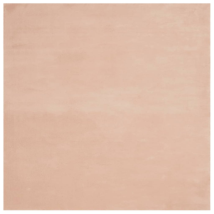 Covor HUARTE, fir scurt, moale și lavabil, roz pudră, 200x200cm - WALTI WALTI